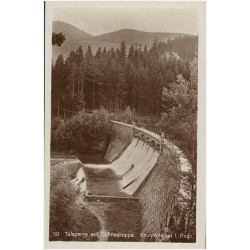 30 Talsperre mit Schneekoppe, Krummhübel i. Rsgb