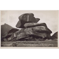 Riesengebirge. Quargsteine mit Reifträger u. Baude