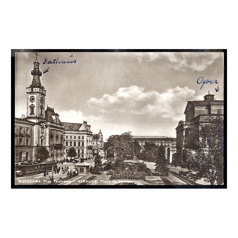 Warszawa. Plac Teatralny - Varsovie. Place du Théâtre