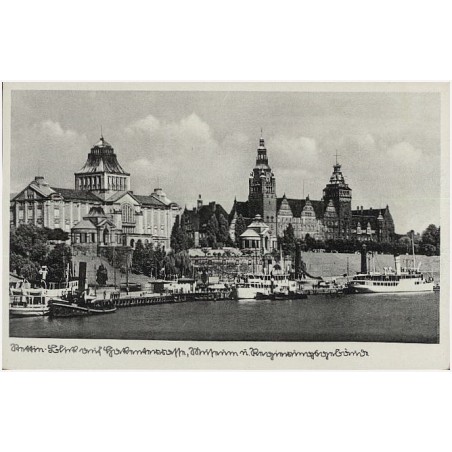 Stettin - Blick auf Hakenterrasse, Museum [...]