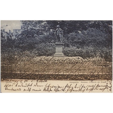 Stettin. Königsplatz. Denkmal "Friedrich der Grosse."