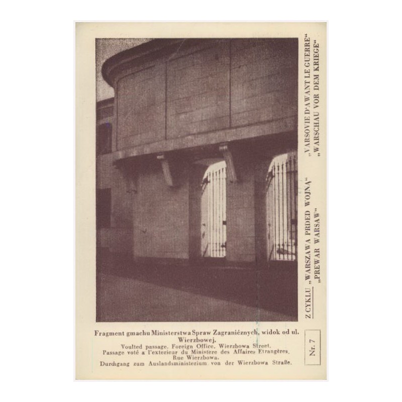 Fragment gmachu Ministerstwa Spraw Zagranicznych, widok od ul. Wierzbowej [...]