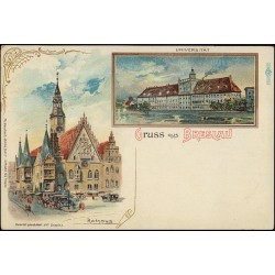Gruss aus Breslau. Rathaus. Universität