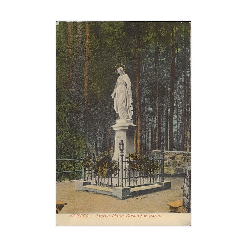 Krynica. - Statua Matki Boskiej w parku. 8670