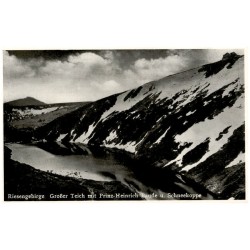 Riesengebirge. Großer Teich mit Prinz-Heinrich Baude u. Schneekoppe
