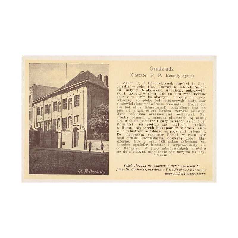 Grudziądz. Klasztor P.P. Benedyktynek [...]