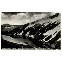 Riesengebirge. Großer Teich mit Prinz-Heinrich Baude u. Schneekoppe