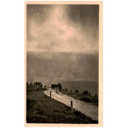 Riesengebirge. Abendnebel auf dem Kamm