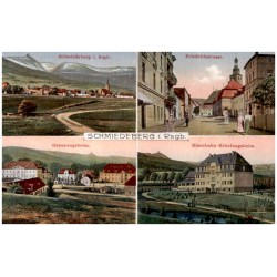 Schmiedeberg i. Rsgb. Schmiedeberg i. Rsgb. Friedrichstrasse. Genesungsheim. Eisenbahn-Erholungsheim.
