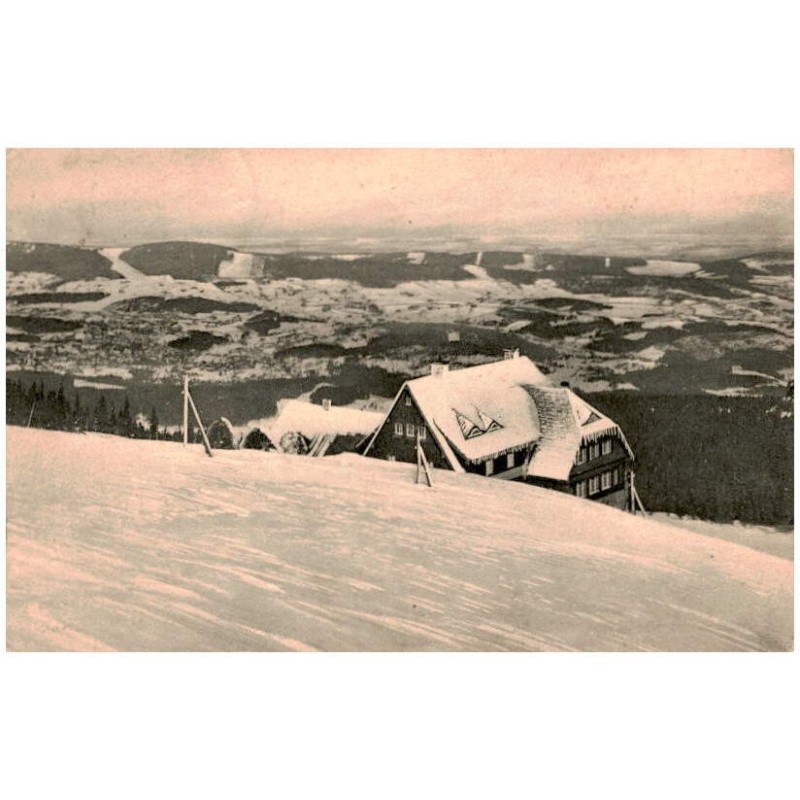 Die Alte Schlesische Baude mit Blick ins Tal (1168 mtr. ü. d. M.)