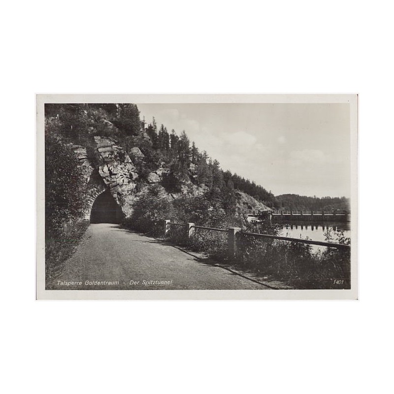 Talsperre Goldentraum - Der Spitztunnel 1401. Spitztunnel an der Talsperre Goldentraum. Wunder eines Felsengebildes