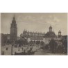 Kraków. Rynek, Ratusz, Sukiennice i kościół św. Wojciecha