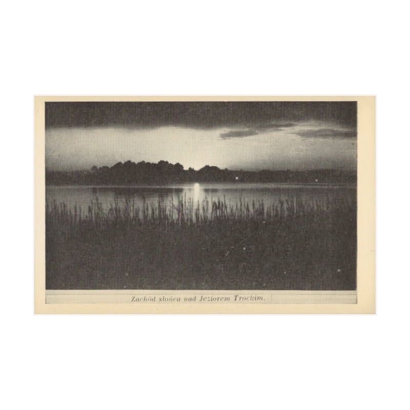 Zachód słońca nad Jeziorem Trockim