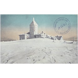 Schneegrubenbaude im Rauhreif. 1490 m. ü. M