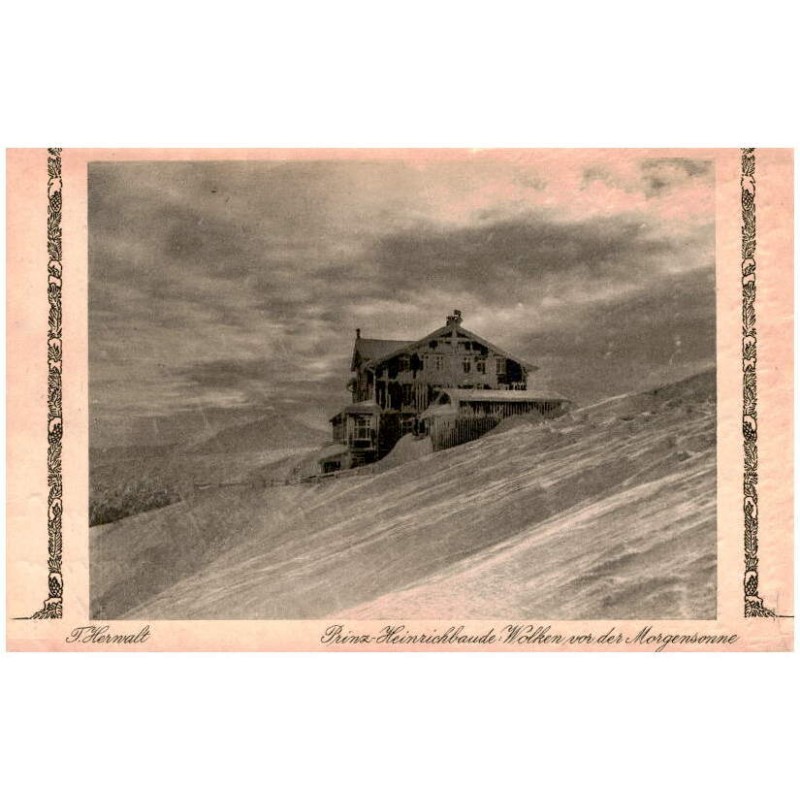 T. Herwalt. Prinz-Heinrichbaude: Wolken vor der Morgensonne