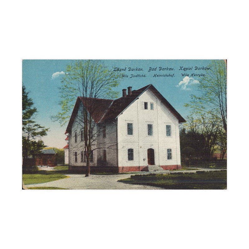 Lázne Darkov. Bad Darkau. Kąpiel Darków. Vila Jindřichá. Heinrichshof. Wila Henryka