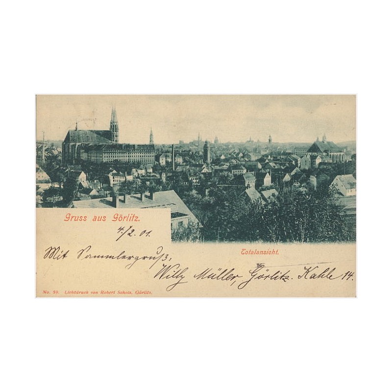 Gruss aus Görlitz. Totalansicht