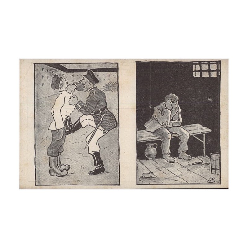 A gdy się dostał w kasarni mury Feldwebel pięścią uczył kultury. A chociaż dokuczał i lżył i bił. Gdy Ślązak pisnął w areszcie g