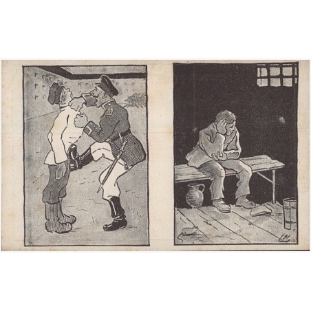 A gdy się dostał w kasarni mury Feldwebel pięścią uczył kultury. A chociaż dokuczał i lżył i bił. Gdy Ślązak pisnął w areszcie g