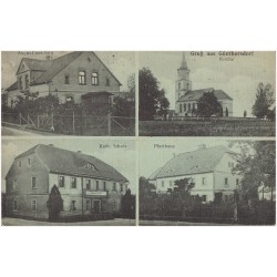 Gruß aus Günthersdorf. Augustinus-Stift. Kath. Schule. Kirche. Pfarrhaus