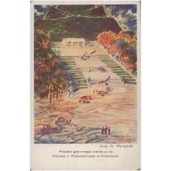 Projekt głównego wejścia na Kopiec J. Piłsudskiego w Krakowie. Arch. Fr. Mączyński. Projekt [...]