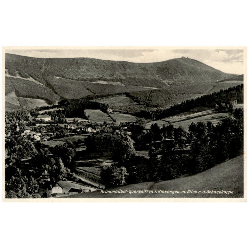 Krummhübel-Querseiffen i. Riesengeb. m. Blick n. d. Schneekoppe