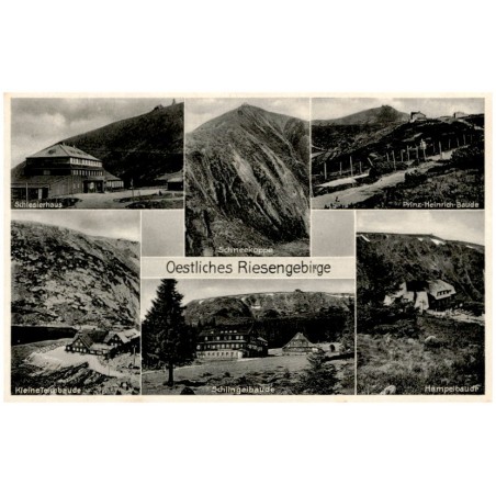 Oestlisches Riesengebirge. Schlesierhaus. Schneekoppe. Prinz-Heinrich-Baude. Kleine Teichbaude. Schlingelbaude. Hampelbaude