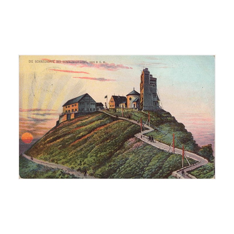 Die Schneekoppe bei Sonnenaufgang, 1605 m ü. M