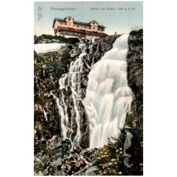 Riesengebirge. Elbfall mit Baude, 1284 m ü. M.