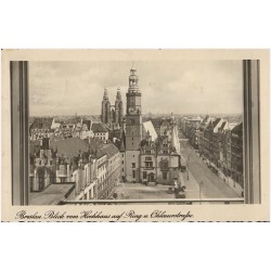 Breslau. Blick vom Hochhaus auf Ring u. Ohlauerstrasse