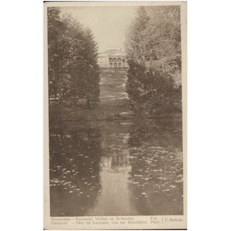 Warszawa - Łazienki Królewskie, Widok na Belweder. Varsovie - Parc de Łazienki, vue sur Belvédere. Fot. Phot. J. Bułhak