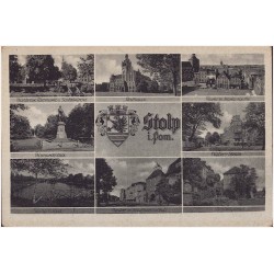 Stolp i. Pom. Mühlentor, Fischmarkt u. Schloßkirche. Bismarckplatz. Neumannsaue. Rathaus. Neutor m. Kaufmannnsvall. . Markt m. M