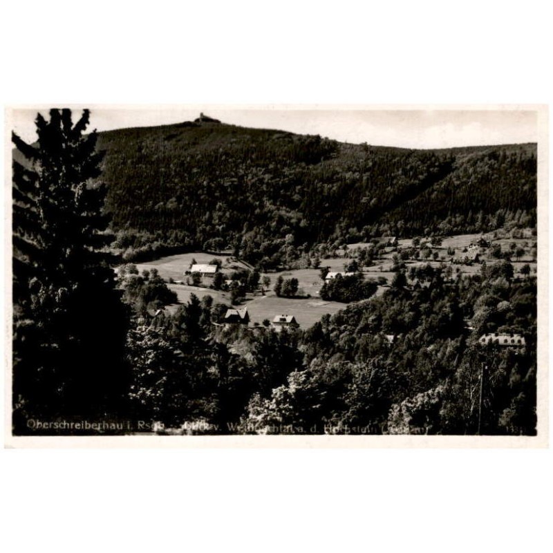 Oberschreberhau i. Rsgb. Blick v. Weißbachtal a. d. Hochstein (1058 m) 13341