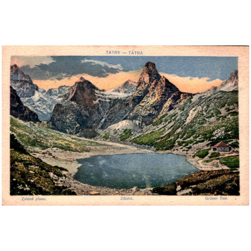 Tatry - Tátra. Zelené pleso. Zöldtó. Grüner See.