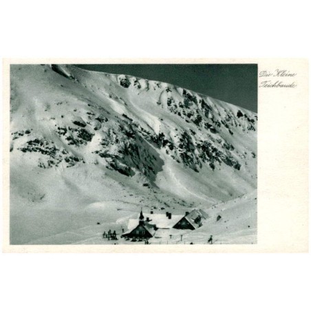 Die Kleine Teichbaude / Rewers: Riesengebirge. Alpines Skigelände and der Kleinen Teichbaude (1183 m)
