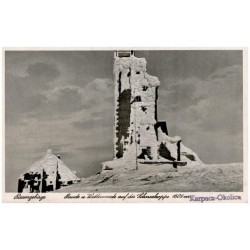 Riesengebirge. Baude u. Wetterwarte auf der Schneekoppe 1605 m / Karpacz-Okolice