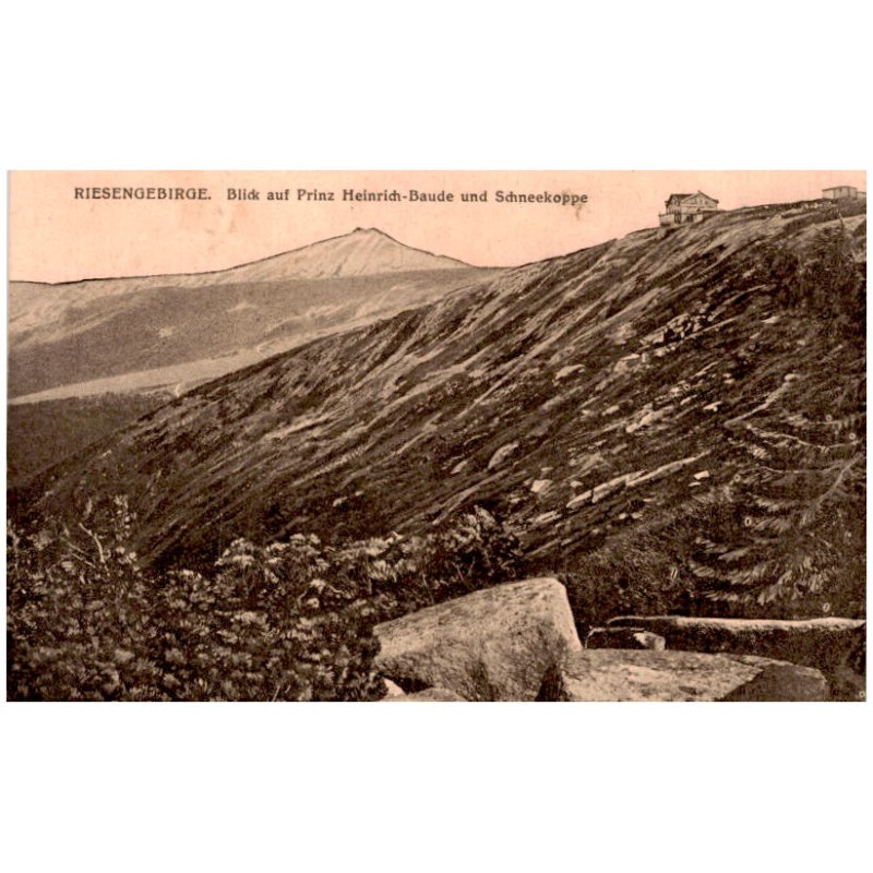 Riesengebirge. Blick auf Prinz Heinrich-Baude und Schneekoppe