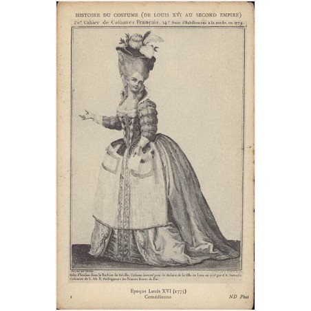 1 Époque Louis XVI (1775). Comédienne