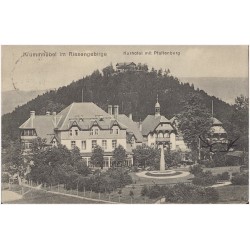 Krummhübel im Riesengebirge. Kurhotel mit Pfaffenberg