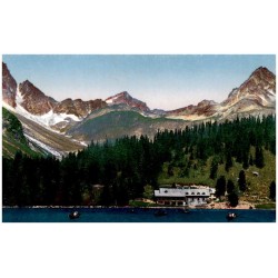 Vysoké Tatry. Popradské pleso. Hohe Tatra. Popper-See. Magas Tátra: Poprádi-Tó.