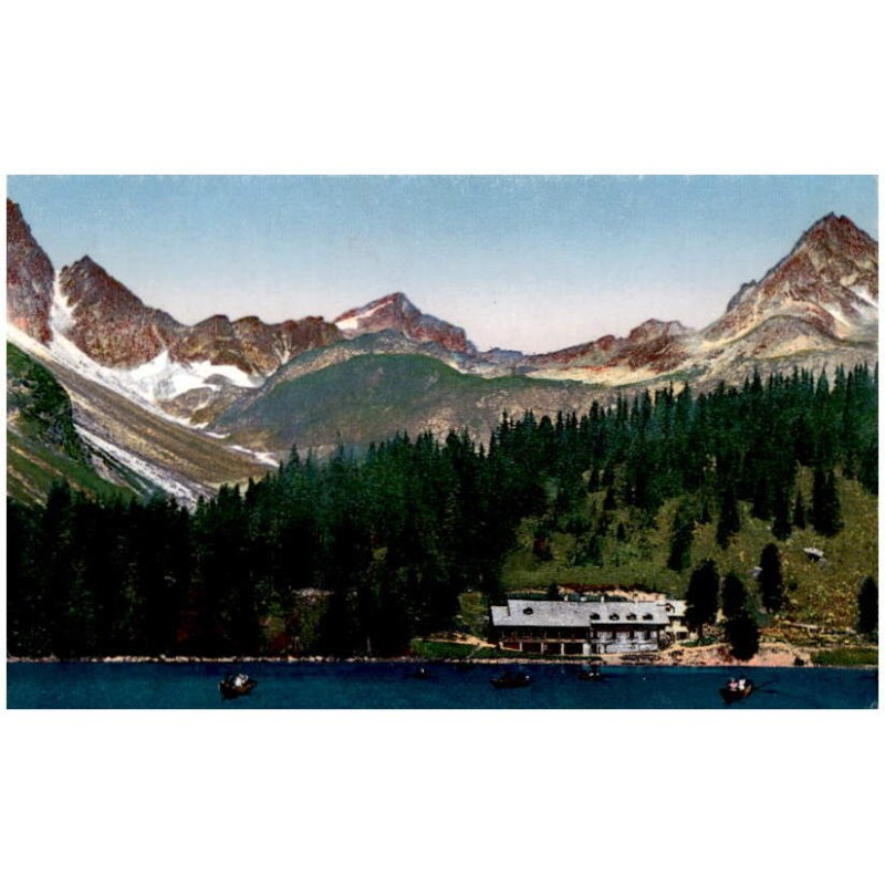 Vysoké Tatry. Popradské pleso. Hohe Tatra. Popper-See. Magas Tátra: Poprádi-Tó.