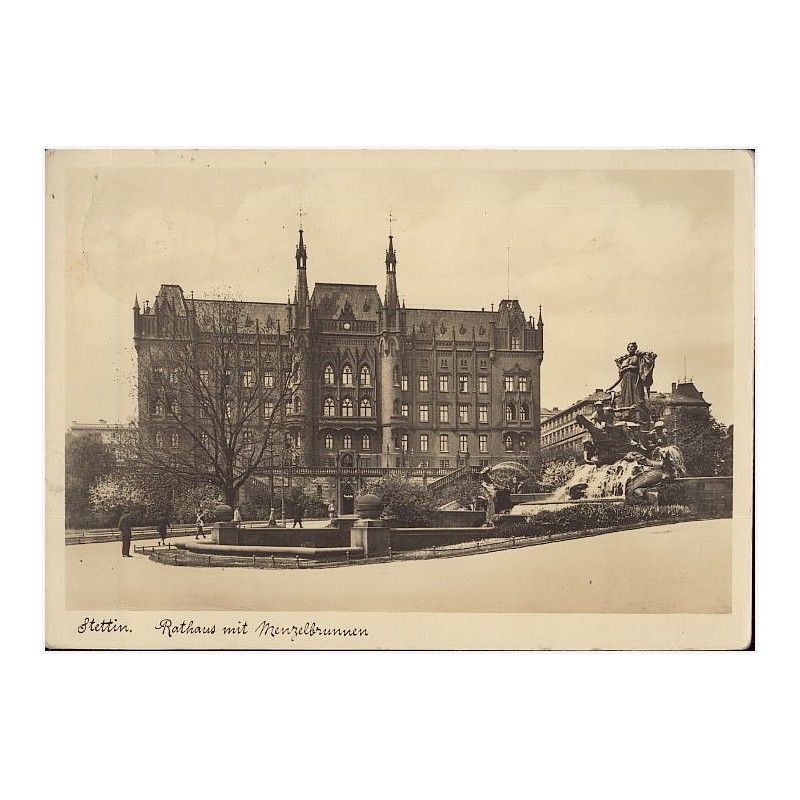 Stettin. Rathaus mit Menzelbrunnen