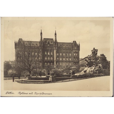 Stettin. Rathaus mit Menzelbrunnen