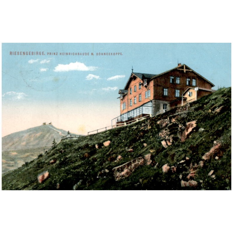 Riesengebirge, Prinz Heinrichbaude m. Schneekoppe.