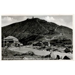 Riesengebirge: Schneekoppe, 1605 m Seehöhe mit Schlesierhaus und Riesenbaude