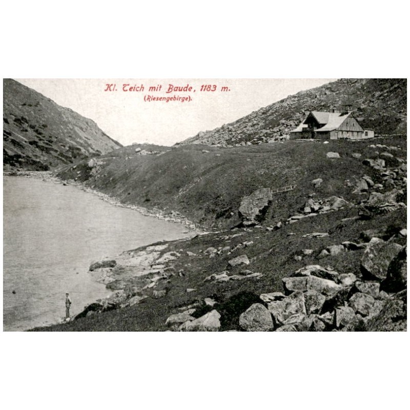 Kl. Teich mit Baude, 1183 m. (Riesengebirge).