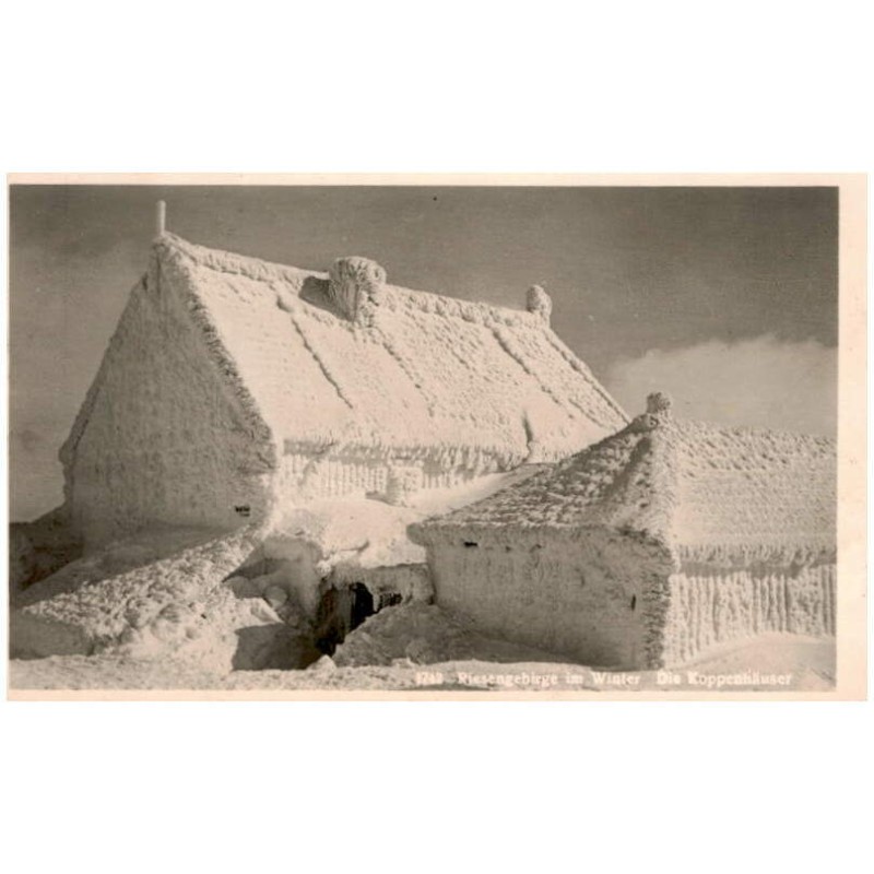 1742 Riesengebirge im Winter. Die Koppenhäuser