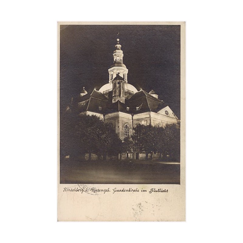 Hirschberg i. Riesengeb. Gnadenkirche im Flutlicht