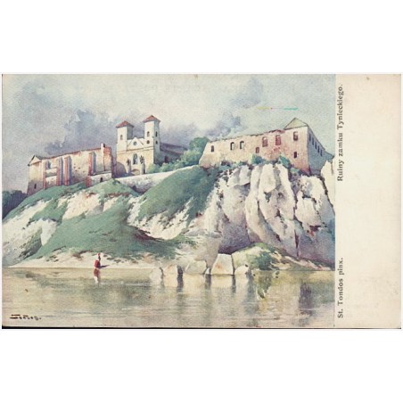Ruiny zamku Tynieckiego. St. Tondos pinx