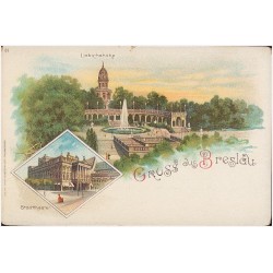 Gruss aus Breslau. Liebichshöhe. Stadttheater
